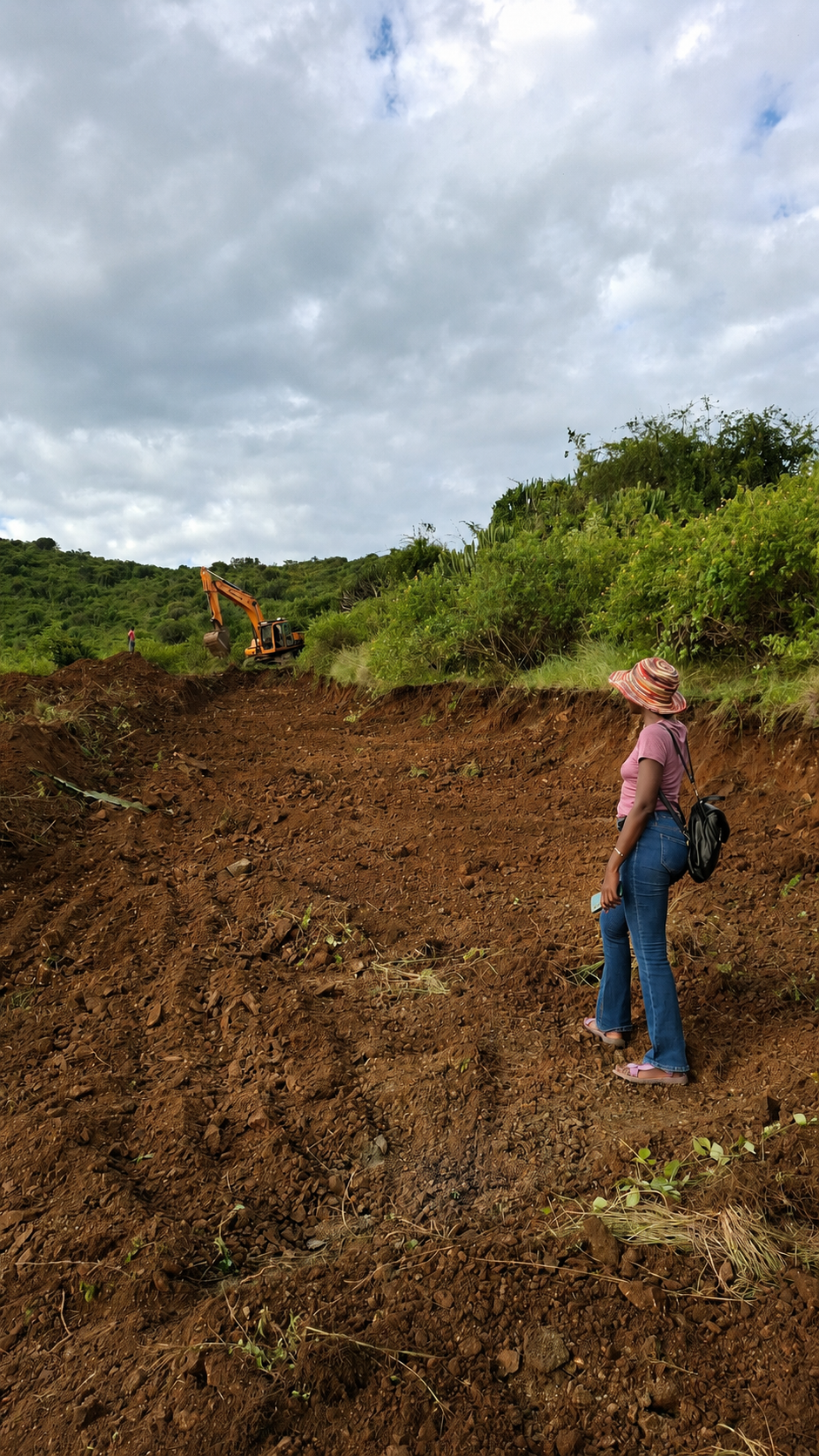 Eva at the early Starehe Manor build site